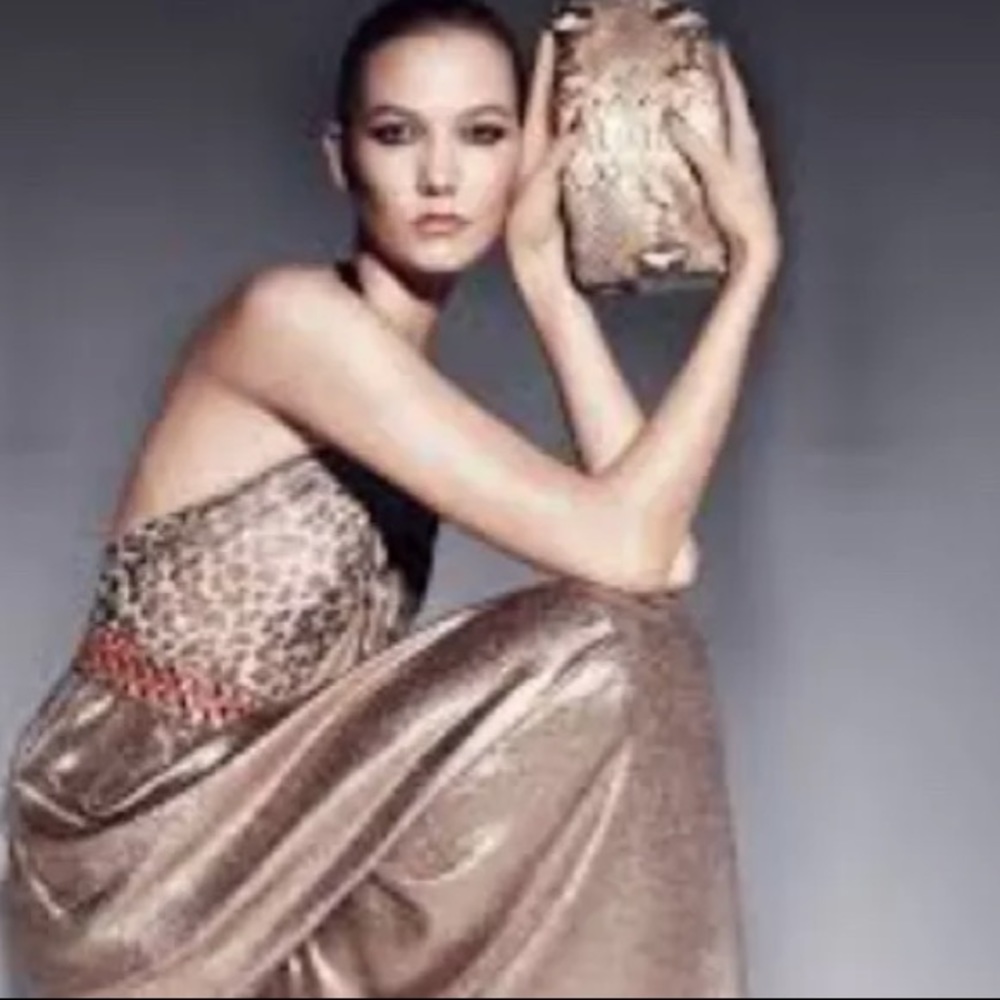 Tamara Mellon gold lame dress, 2 - Picture 2 of 8
